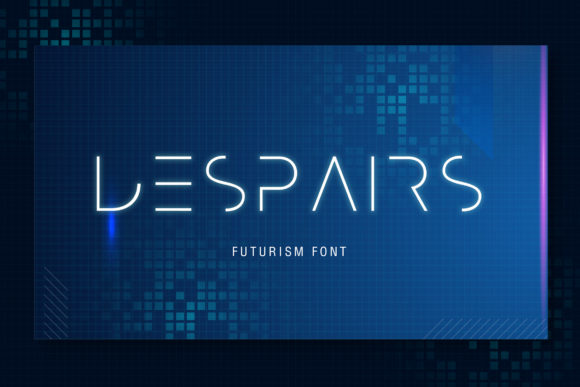 Despairs: A Futuristic Display Font for Modern Branding