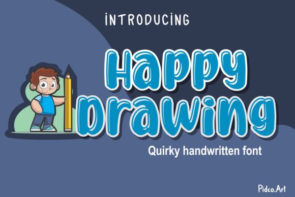 Happy Drawing: A Playful Display Font for Creative Web Projects