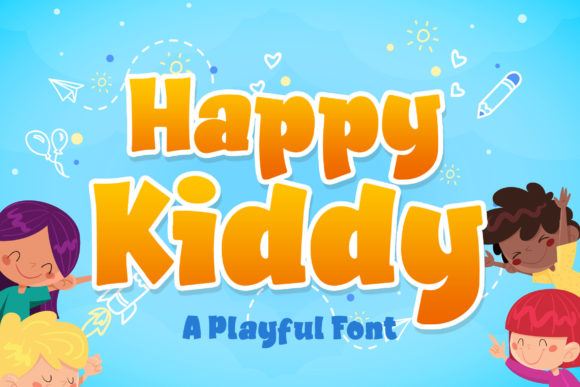 Happy Kiddy: A Playful Display Font for Digital Creativity