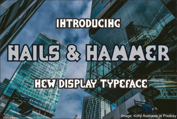 Nails Hammer Font for Web Design Projects