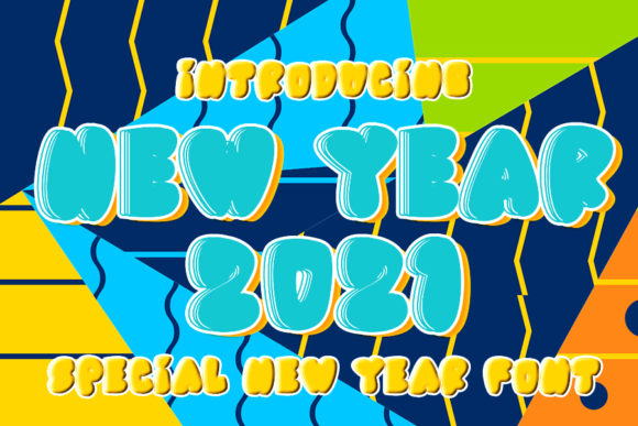 New Year 2021 Font for Bold Editorial Designs