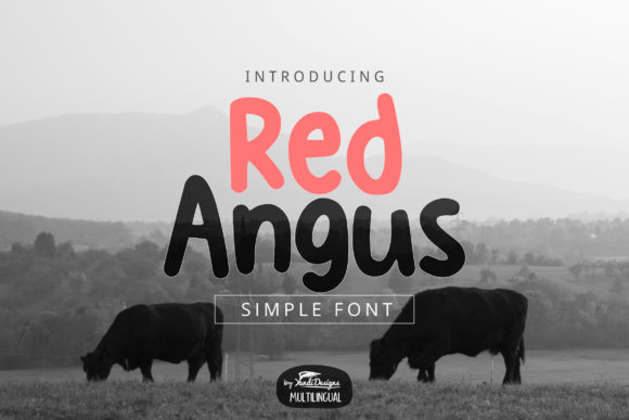 Red Angus Font for Handmade Projects and Creative Designs