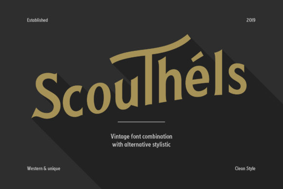 Scouthels: A Vintage Display Font for Polished Branding
