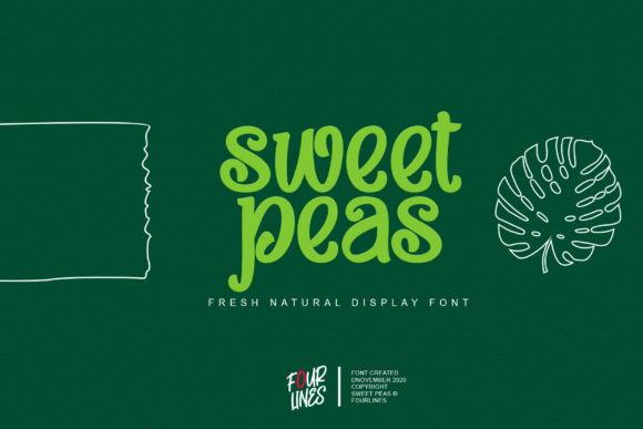Sweet Peas Font for Handmade Creations and More